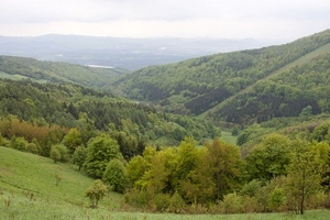 výhled zpod Vitišky na jih, směrem k Mikulovu